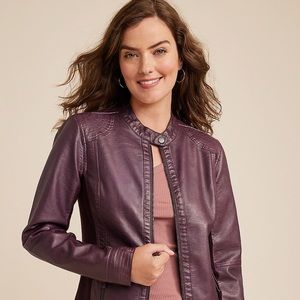 Maurices Faux Purple Suede Jacket